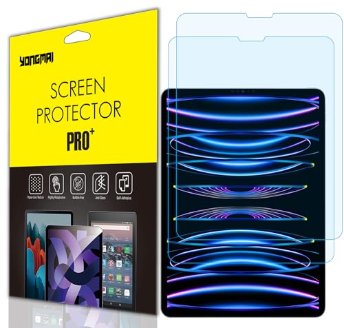 2 Stück – Blaulichtblockierende Displayschutzfolie, kompatibel mit iPad Pro 11 Zoll 2022 & 2021 & 2020 & 2018 (4. / 3. / 2. Generation), blendfrei, Anti-Blaulicht, Anti-Glare iPad Pro 11 Tablet, von YongMai