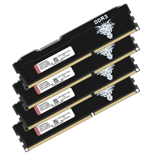 DDR3 32GB Kit (8GBx4) Desktop RAM 1866MHz PC3-14900 UDIMM Non-ECC Unbuffered 1.5V 2Rx8 Dual Rank 240 Pin CL13 PC Computer Memory Upgrade Module Arbeitsspeicher Kit (Schwarz) von Yongxinsheng