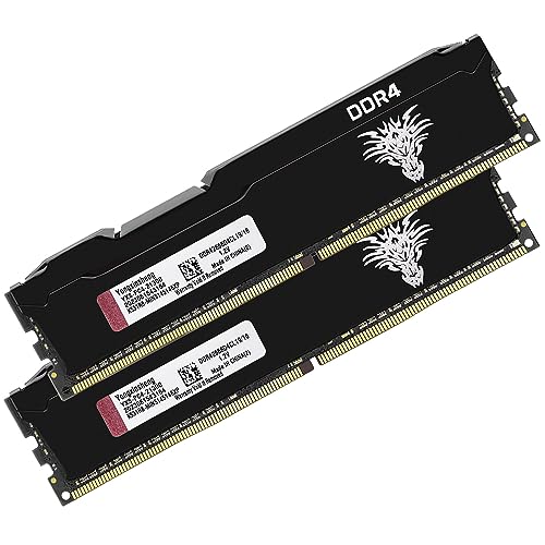 DDR4 2666MHz 32GB Kit (16GBx2) Desktop RAM PC4-21300 UDIMM Non-ECC Unbuffered 1.2V 288-Pin CL19 PC Computer Memory Upgrade Module Arbeitsspeicher Kit (Schwarz) von Yongxinsheng