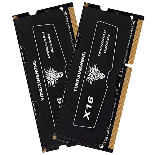 Yongxinsheng 16GB Kit (8GBx2) DDR3 / DDR3L 1600MHz Laptop RAM 204-Pin PC3L-12800 / PC3-12800 SODIMM Non-ECC Unbuffered 1.35V / 1.5V 2Rx8 Dual Rank CL11 Notebook Memory Arbeitsspeicher (Upgraded) von Yongxinsheng