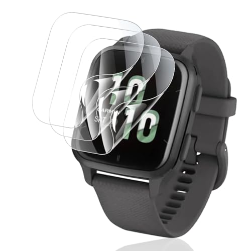 Yonntmmi Schutzfolie für Garmin Venu Sq 2 Music,3 Stück für Panzer Schutz Glas [Flexible TPU] Volle Abdeckung,Blasenfrei,Anti-Kratzer/HD TPU für Panzerglas für Garmin Venu Sq 2 Music Displayschutz von Yonntmmi