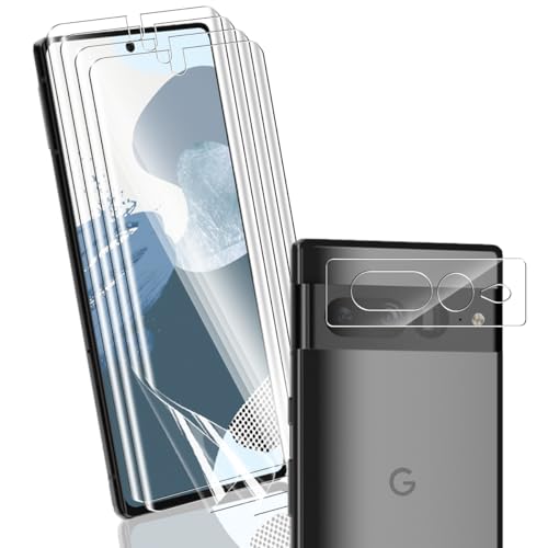 Yonntmmi Schutzfolie für Google Pixel 7 Pro 4+1 Stück, flexibler TPU-Folie mit Kameraschutz Panzer Schutz Glas, Blasenfreie Weich/Anti-Kratzer/HD TPU für Panzerglas für Google Pixel 7 Pro Yonntmmi Schutzfolie für Google Pixel 7 Pro 4+1 Stück, flexibler TPU-Folie mit Kameraschutz Panzer Schutz Glas, Blasenfreie Weich/Anti-Kratzer/HD TPU für Panzerglas für Google Pixel 7 Pro von Yonntmmi
