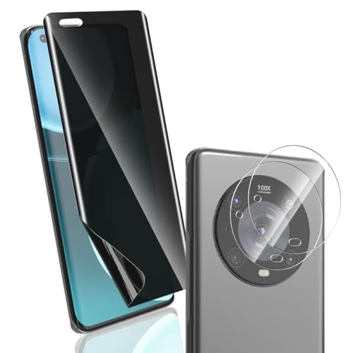 Yonntmmi TPU Schutzfolie für Honor Magic 4 Pro Sichtschutz, 1 Stück Anti-Spähen Privatsphäre Schützen Schutzfolie mit 2 Stück Kameraschutz, Anti-Spy TPU-Folie für Panzerglas für Honor Magic 4 Pro von Yonntmmi