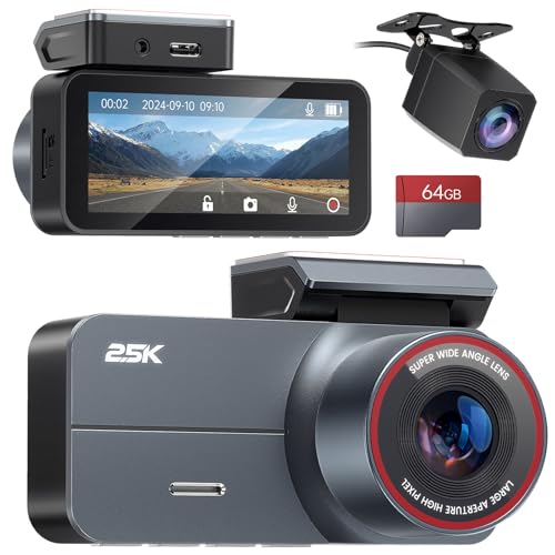 Dash Camera 2.5K QHD 3.39 IPS für Front- und Heckkamera mit kostenloser 64GB-Karte | Dashcam Auto Vorne Hinten | 160° Weitwinkel Nachtsicht, 24H Parkmodus & G-Sensor (Black-1) Dash Camera 2.5K QHD 3.39 IPS für Front- und Heckkamera mit kostenloser 64GB-Karte | Dashcam Auto Vorne Hinten | 160° Weitwinkel Nachtsicht, 24H Parkmodus & G-Sensor (Black-1) von Yonvim