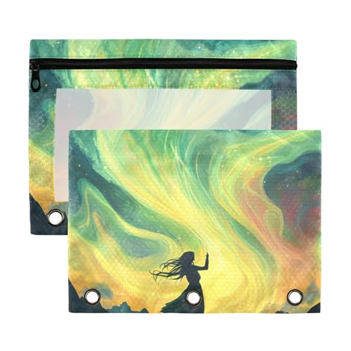 Aurora Illustration Art Gelbe Reißverschluss-Bindertaschen mit transparentem Fenster, Ringordner mit Taschen mit Reißverschluss, verstärkte Ösen, 3 Ringe, Ordnertasche, Schule, Klasse, Büro, Organizer Aurora Illustration Art Gelbe Reißverschluss-Bindertaschen mit transparentem Fenster, Ringordner mit Taschen mit Reißverschluss, verstärkte Ösen, 3 Ringe, Ordnertasche, Schule, Klasse, Büro, Organizer von Yoogain