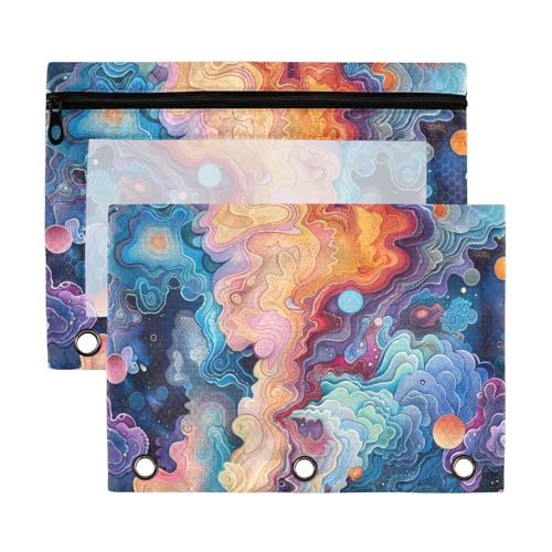Bunte Taschen mit abstraktem Wolkenmuster, 3 Ringe mit transparenten Fensterringen, transparentem Fenster und Ösen, 3 Ringe, Ordner zur Aufbewahrung von Schulstudenten, Lehrerbedarf, mehrfarbig 2 Bunte Taschen mit abstraktem Wolkenmuster, 3 Ringe mit transparenten Fensterringen, transparentem Fenster und Ösen, 3 Ringe, Ordner zur Aufbewahrung von Schulstudenten, Lehrerbedarf, mehrfarbig 2 von Yoogain
