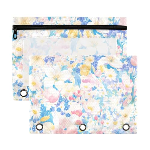 Elegante Ordnertaschen mit transparentem Sichtfenster, groß und stabil, 3 Stück, zur Aufbewahrung von Schul- und Bürobedarf, mehrfarbig, 2 Stück Elegante Ordnertaschen mit transparentem Sichtfenster, groß und stabil, 3 Stück, zur Aufbewahrung von Schul- und Bürobedarf, mehrfarbig, 2 Stück von Yoogain
