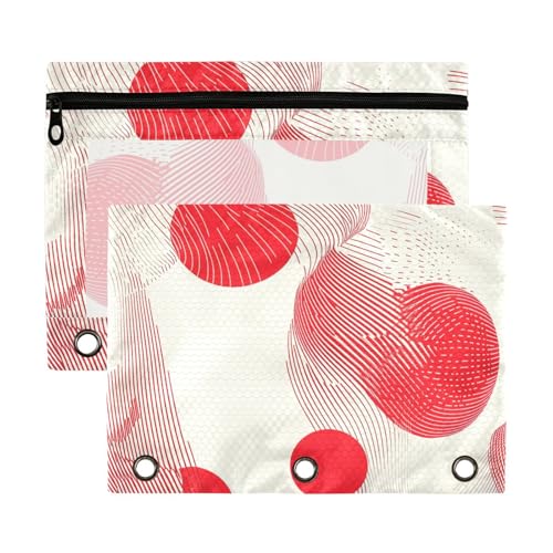 Minimalistische, moderne rote runde Linien, Schultaschen mit transparentem Fenster, große Taschen mit Reißverschluss, verstärkte Ösen, Ordner, 3 Ringe, Schule, Klasse, Büro, Organizer, mehrfarbig, 2 Minimalistische, moderne rote runde Linien, Schultaschen mit transparentem Fenster, große Taschen mit Reißverschluss, verstärkte Ösen, Ordner, 3 Ringe, Schule, Klasse, Büro, Organizer, mehrfarbig, 2 von Yoogain