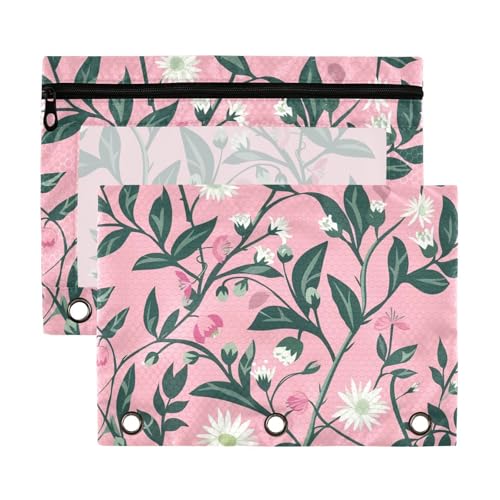 William Morris Brunch Pfirsichtaschen mit Reißverschluss mit transparentem Fenster, Organizer, großer und stabiler Ordner, 3 Ringe, Schule, Klasse, Büro, Organizer, mehrfarbig, 2 Stück William Morris Brunch Pfirsichtaschen mit Reißverschluss mit transparentem Fenster, Organizer, großer und stabiler Ordner, 3 Ringe, Schule, Klasse, Büro, Organizer, mehrfarbig, 2 Stück von Yoogain