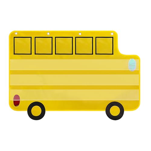 Bus Taschentabelle Wort Rechtschreibkarten Tasche Für Klassenzimmer Schulen Kindergärten Frühkindliche Bildungseinrichtungen Englischunterrichtstasche Wandaufbewahrung Organizer Bus von Yooghuge