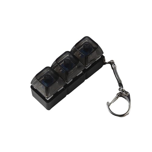 Yooghuge 1 x Mechanische Tastaturschalter-Tester, Schlüsselanhänger, Spielzeug, Stressabbau-Werkzeug mit LED-Licht, 2-Tasten, 3-Tasten, 4-Tasten, mechanische Tastaturen, Sampler von Yooghuge