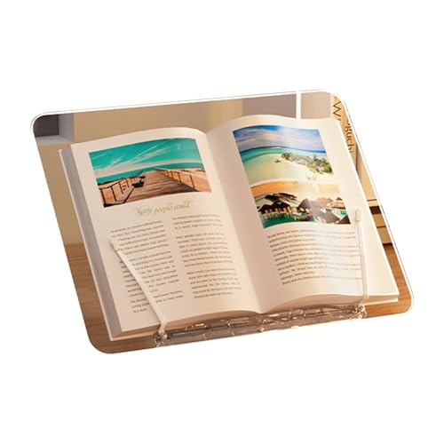 Yooghuge Acryl Leseständer Rezeptständer Zum Lesen Verstellbar Faltbar Tablet Halterung Transparent Laptop Kopierhalter Tablet Kopierhalter Lesebuchständer Verstellbarer Ständer Tragbar von Yooghuge