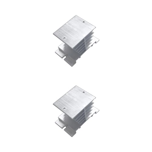Yooghuge Silberfarbener Aluminium Kühlkörper, SSR Ableitung Für Einphasige SSD 10 A–40 A, 3,15 97 97 Zoll, Aluminium Kühlkörper von Yooghuge