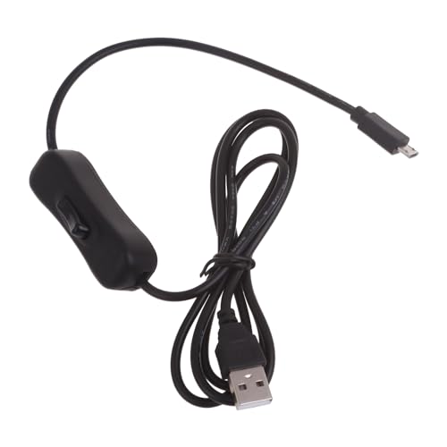 Yooghuge Vielseitiges USB Zu Micro USB Kabel Mit Netzschalter Geeignet Für Auto DVR Mobiltelefon LED Schreibtischbeleuchtung Ventilator Nachttischlampe Kopfhörer Ladekabel von Yooghuge