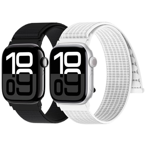 Yoohoo 2 Stück Nylon Armband Kompatibel mit Apple Watch Armband 40mm 41mm 38mm 49mm 46mm 45mm 44mm 42mm Damen Herren,Sport Loop Ersatzarmband für iWatch Band Series 10 9 SE Ultra 8 7 6 5 4 3 2 1 Yoohoo 2 Stück Nylon Armband Kompatibel mit Apple Watch Armband 40mm 41mm 38mm 49mm 46mm 45mm 44mm 42mm Damen Herren,Sport Loop Ersatzarmband für iWatch Band Series 10 9 SE Ultra 8 7 6 5 4 3 2 1 von Yoohoo