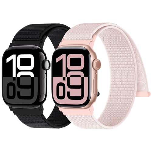 Yoohoo 2 Stück Nylon Armband Kompatibel mit Apple Watch Armband 40mm 41mm 38mm 49mm 46mm 45mm 44mm 42mm Damen Herren,Sport Loop Ersatzarmband für iWatch Band Series 10 9 SE Ultra 8 7 6 5 4 3 2 1 Yoohoo 2 Stück Nylon Armband Kompatibel mit Apple Watch Armband 40mm 41mm 38mm 49mm 46mm 45mm 44mm 42mm Damen Herren,Sport Loop Ersatzarmband für iWatch Band Series 10 9 SE Ultra 8 7 6 5 4 3 2 1 von Yoohoo