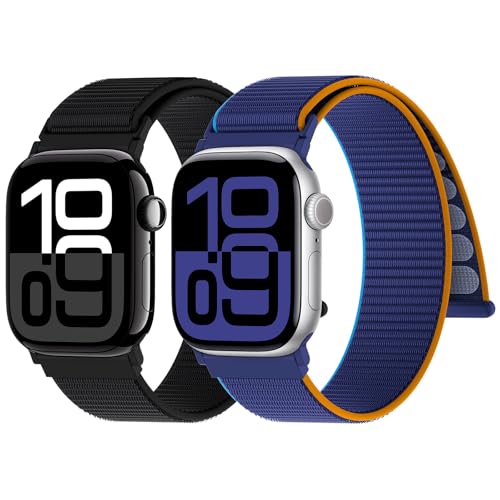 Yoohoo 2 Stück Nylon Armband Kompatibel mit Apple Watch Armband 49mm 46mm 45mm 44mm 42mm 41mm 40mm 38mm Damen Herren,Sport Loop Ersatzarmband für iWatch Band Series 10 9 SE Ultra 8 7 6 5 4 3 2 1 Yoohoo 2 Stück Nylon Armband Kompatibel mit Apple Watch Armband 49mm 46mm 45mm 44mm 42mm 41mm 40mm 38mm Damen Herren,Sport Loop Ersatzarmband für iWatch Band Series 10 9 SE Ultra 8 7 6 5 4 3 2 1 von Yoohoo