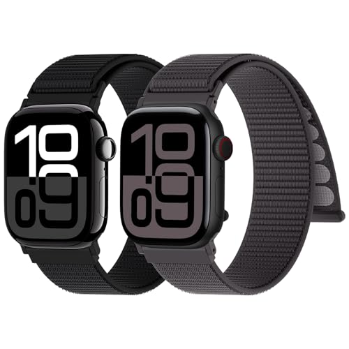 Yoohoo 2 Stück Nylon Armband Kompatibel mit Apple Watch Armband 49mm 46mm 45mm 44mm 42mm 41mm 40mm 38mm Damen Herren,Sport Loop Ersatzarmband für iWatch Band Series 10 9 SE Ultra 8 7 6 5 4 3 2 1 Yoohoo 2 Stück Nylon Armband Kompatibel mit Apple Watch Armband 49mm 46mm 45mm 44mm 42mm 41mm 40mm 38mm Damen Herren,Sport Loop Ersatzarmband für iWatch Band Series 10 9 SE Ultra 8 7 6 5 4 3 2 1 von Yoohoo