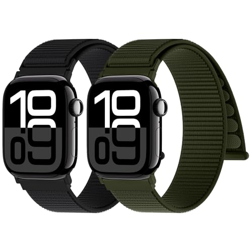 Yoohoo 2 Stück Nylon Armband Kompatibel mit Apple Watch Armband 49mm 46mm 45mm 44mm 42mm 41mm 40mm 38mm Damen Herren,Sport Loop Ersatzarmband für iWatch Band Series 10 9 SE Ultra 8 7 6 5 4 3 2 1 Yoohoo 2 Stück Nylon Armband Kompatibel mit Apple Watch Armband 49mm 46mm 45mm 44mm 42mm 41mm 40mm 38mm Damen Herren,Sport Loop Ersatzarmband für iWatch Band Series 10 9 SE Ultra 8 7 6 5 4 3 2 1 von Yoohoo