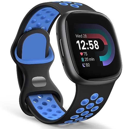 Yoohoo Armband Kompatibel mit Fitbit Versa 4 Armband/Fitbit Versa 3 Armband/Fitbit Sense 2 Armband/Fitbit Sense Armband,Silikon Sport Atmungsaktiv Ersatzarmband für Damen Herren von Yoohoo