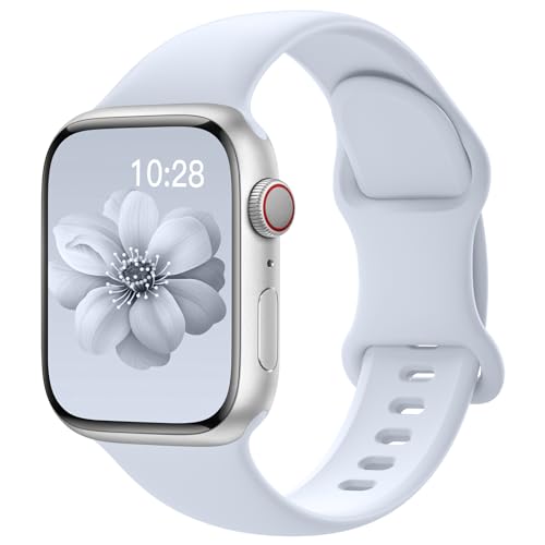 Yoohoo Kompatibel mit Apple Watch Armband 41mm 40mm 38mm 49mm 45mm 44mm 42mm,Weiches Silikon Sport Ersatz Armbänder Kompatibel mit iWatch Ultra 2/Ultra SE Series 9 8 7 6 5 4 3 2 1 Herren Damen von Yoohoo