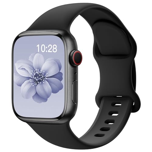 Yoohoo Kompatibel mit Apple Watch Armband 41mm 40mm 38mm 49mm 45mm 44mm 42mm,Weiches Silikon Sport Ersatz Armbänder Kompatibel mit iWatch Ultra 2/Ultra SE Series 9 8 7 6 5 4 3 2 1 Herren Damen von Yoohoo