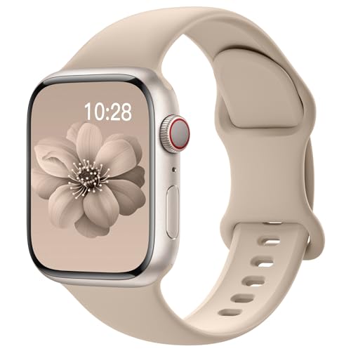 Yoohoo Kompatibel mit Apple Watch Armband 41mm 40mm 38mm 49mm 45mm 44mm 42mm,Weiches Silikon Sport Ersatz Armbänder Kompatibel mit iWatch Ultra 2/Ultra SE Series 9 8 7 6 5 4 3 2 1 Herren Damen von Yoohoo