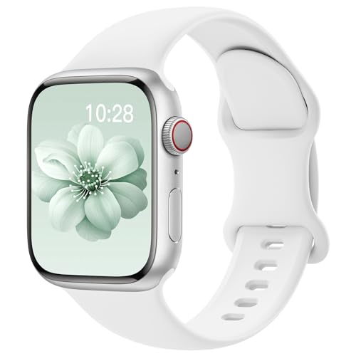 Yoohoo Kompatibel mit Apple Watch Armband 41mm 40mm 38mm 49mm 45mm 44mm 42mm,Weiches Silikon Sport Ersatz Armbänder Kompatibel mit iWatch Ultra 2/Ultra SE Series 9 8 7 6 5 4 3 2 1 Herren Damen von Yoohoo