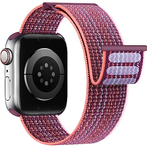 Yoohoo Nylon Armband Kompatibel mit Apple Watch Armband 40mm 41mm 42mm 38mm 46mm 44mm 45mm 49mm, Verstellbare Sport Armband für iWatch SE Ultra Ultra2 Series 10 9 8 7 6 5 4 3 2 1 Damen/Herren von Yoohoo