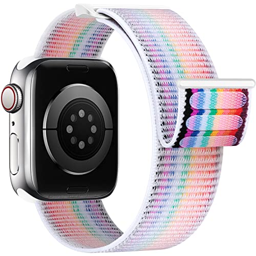 Yoohoo Nylon Armband Kompatibel mit Apple Watch Armband 40mm 41mm 38mm 44mm 45mm 49mm 42mm für Damen/Herren, Verstellbare Sport Armband kompatibel für iWatch SE Ultra Ultra2 Series 9 8 7 6 5 4 3 2 1 von Yoohoo