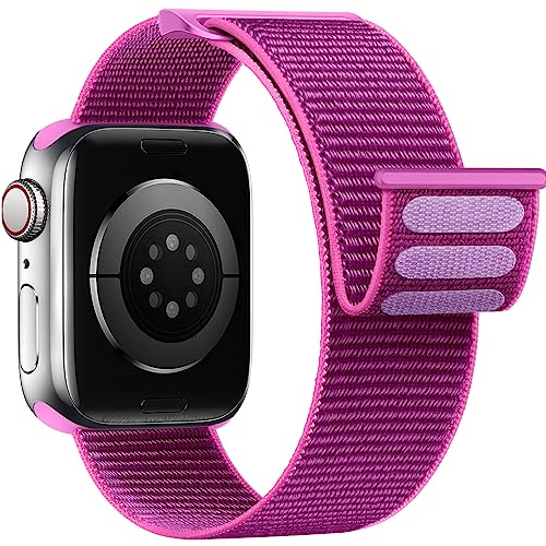 Yoohoo Nylon Armband Kompatibel mit Apple Watch Armband 40mm 41mm 38mm 44mm 45mm 49mm 42mm für Damen/Herren, Verstellbare Sport Armband kompatibel für iWatch SE Ultra Ultra2 Series 9 8 7 6 5 4 3 2 1 von Yoohoo