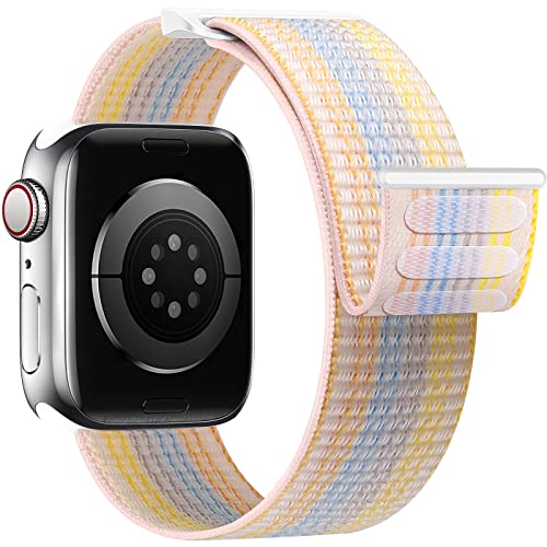 Yoohoo Nylon Armband Kompatibel mit Apple Watch Armband 40mm 41mm 38mm 44mm 45mm 49mm 42mm für Damen/Herren, Verstellbare Sport Armband kompatibel für iWatch SE Ultra Ultra2 Series 9 8 7 6 5 4 3 2 1 von Yoohoo