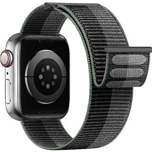 Yoohoo Nylon Armband Kompatibel mit Apple Watch Armband 40mm 41mm 38mm 44mm 45mm 49mm 42mm für Damen/Herren, Verstellbare Sport Armband kompatibel für iWatch SE Ultra Ultra2 Series 9 8 7 6 5 4 3 2 1 von Yoohoo