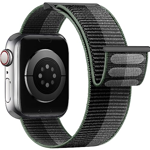 Yoohoo Nylon Armband Kompatibel mit Apple Watch Armband 40mm 41mm 42mm 38mm 46mm 44mm 45mm 49mm, Verstellbare Sport Armband für iWatch SE Ultra Ultra2 Series 10 9 8 7 6 5 4 3 2 1 Damen/Herren von Yoohoo