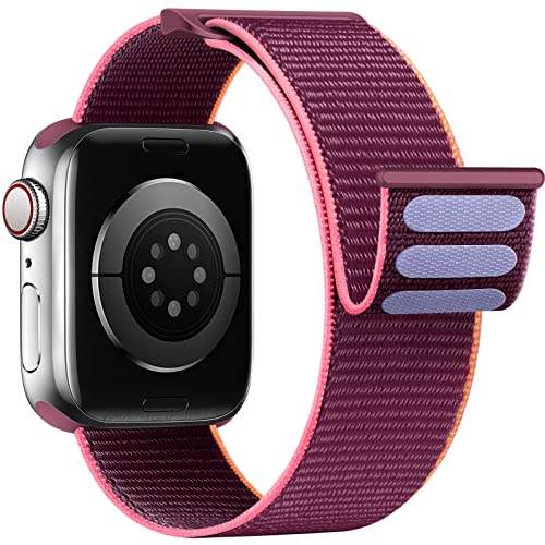 Yoohoo Nylon Armband Kompatibel mit Apple Watch Armband 40mm 41mm 38mm 44mm 45mm 49mm 42mm für Damen/Herren, Verstellbare Sport Armband kompatibel für iWatch SE Ultra Ultra2 Series 9 8 7 6 5 4 3 2 1 von Yoohoo