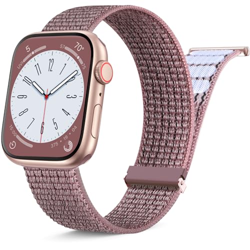 Yoohoo Nylon Armband Kompatibel mit Apple Watch Armband 44mm 45mm 49mm 40mm 41mm 42mm 38mm für Herren/Damen, Verstellbare Sport Armband kompatibel für iWatch SE Ultra2 Ultra Series 9 8 7 6 5 4 3 2 1 von Yoohoo