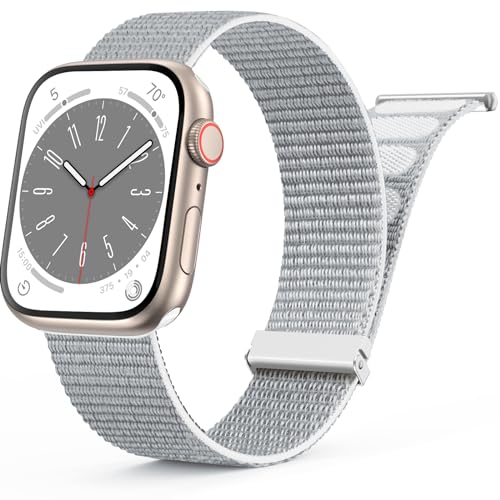 Yoohoo Nylon Armband Kompatibel mit Apple Watch Armband 44mm 45mm 49mm 40mm 41mm 42mm 38mm für Herren/Damen, Verstellbare Sport Armband kompatibel für iWatch SE Ultra2 Ultra Series 9 8 7 6 5 4 3 2 1 von Yoohoo