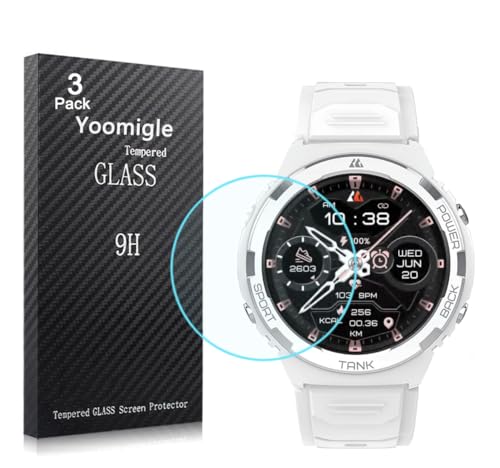 Yoomigle 3er-Pack kompatibel mit KOSPET Smartwatch S1 1,3 Zoll Displayschutzfolie aus gehärtetem Glas für TICWRIS S1 1,3 Zoll Smart Watch Displayschutzfolien Abdeckfolien Glas Anti-Kratzer Yoomigle 3er-Pack kompatibel mit KOSPET Smartwatch S1 1,3 Zoll Displayschutzfolie aus gehärtetem Glas für TICWRIS S1 1,3 Zoll Smart Watch Displayschutzfolien Abdeckfolien Glas Anti-Kratzer von Yoomigle