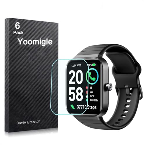 Yoomigle 6 Stück Kompatibel mit Aeac IDW15 4,6 cm Displayschutzfolie für Quican IDW15 4,6 cm Smartwatch Displayschutzfolien Folien Bildschirmabdeckung Crystal Clear HD Anti-Kratzer von Yoomigle