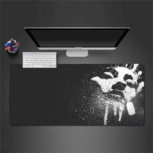Gaming Mauspad Abstraktes Gesicht,Große XXL Mousepad 1200x600x3mm,Schreibtisch Protector Matte mit Anti-Rutsch Basis,Vernähte Kanten Mouse Pad wasserdicht und langlebig für Gaming,Büro,Zuhause von Yoonqun
