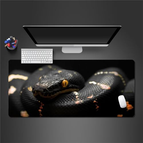 Gaming Mauspad Tier Schlangen,Große XXL Mousepad 600x300x3mm,Schreibtisch Protector Matte mit Anti-Rutsch Basis,Vernähte Kanten Mouse Pad wasserdicht und langlebig für Gaming,Büro,Zuhause von Yoonqun