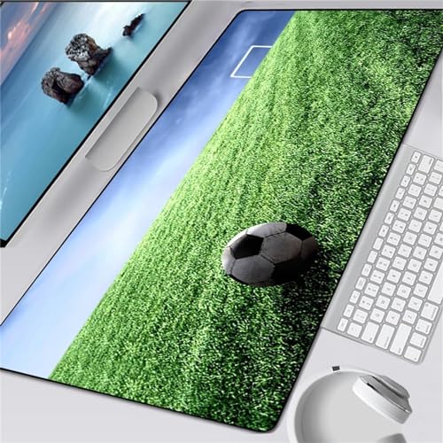 Gaming Mauspad XXL Fußballfeld,700x400x3mm Mousepad Große Vernähte Kanten rutschfest Schreibtischunterlage Verbessert Präzision und Geschwindigkei Mousepad für PC Gamer Büro von Yoonqun