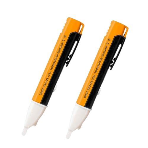 Elektrischer Teststift, Spannungsprüfer, elektrisch, berührungslose Spannung, mit LED-Taschenlampe, einstellbare Empfindlichkeit, geeignet für Zuhause und Baustelle, 2 Stück Elektrischer Teststift, Spannungsprüfer, elektrisch, berührungslose Spannung, mit LED-Taschenlampe, einstellbare Empfindlichkeit, geeignet für Zuhause und Baustelle, 2 Stück von Yoowan