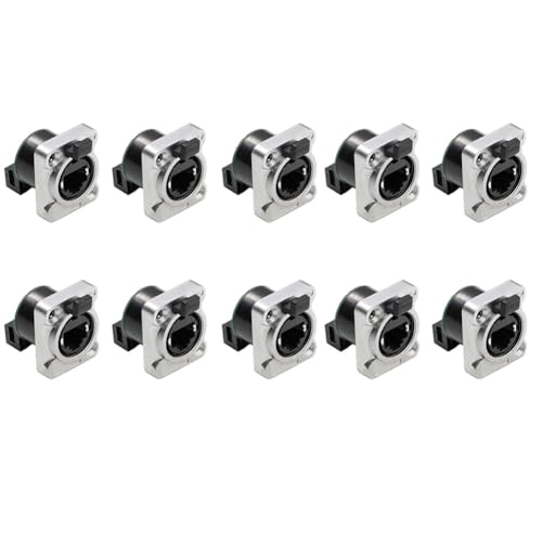 Yopeissn 10 Stück Ethernet RJ45 Chassis-Buchse NE8FDP Ethernet Pass Through Stecker IP65 Wasserdicht D Yopeissn 10 Stück Ethernet RJ45 Chassis-Buchse NE8FDP Ethernet Pass Through Stecker IP65 Wasserdicht D von Yopeissn