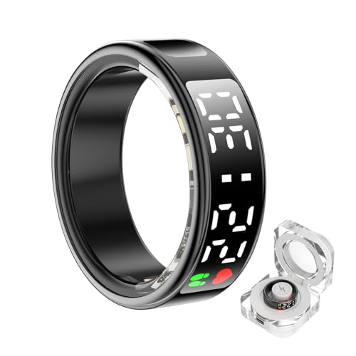 Yopyuenn Smart Health Ring mit LED Anzeige, mit Herzfrequenz, Blutsauerstoff, Blutdruck, Schlafüberwachung, Schrittzähler, IP68 wasserdicht, für iPhone und Android, Keine Abonnementgebühr(Größe: 10) Yopyuenn Smart Health Ring mit LED Anzeige, mit Herzfrequenz, Blutsauerstoff, Blutdruck, Schlafüberwachung, Schrittzähler, IP68 wasserdicht, für iPhone und Android, Keine Abonnementgebühr(Größe: 10) von Yopyuenn