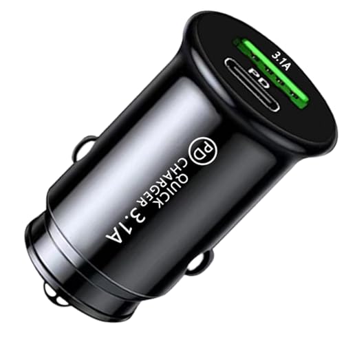 Yorajuy Auto-Handy-Ladegerät-Adapter, Auto-Ladeanschluss-Adapter,A+C Typ-C-Autoladegerät-Adapter | 3,1 A USB-Auto-Schnellladestecker-Adapter für das Fahren im Freien Yorajuy Auto-Handy-Ladegerät-Adapter, Auto-Ladeanschluss-Adapter,A+C Typ-C-Autoladegerät-Adapter | 3,1 A USB-Auto-Schnellladestecker-Adapter für das Fahren im Freien von Yorajuy