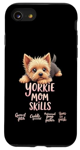 Lustiger Yorkshire Terrier Mom Dog Yorkie Mama Humor Zitat Hülle für iPhone SE (2020) / 7 / 8 von Yorkshire Terrier Fun Designs