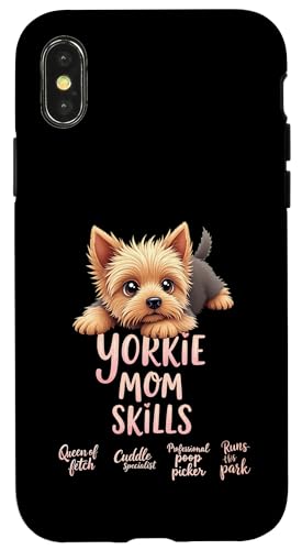 Lustiger Yorkshire Terrier Mom Dog Yorkie Mama Humor Zitat Hülle für iPhone X/XS von Yorkshire Terrier Fun Designs