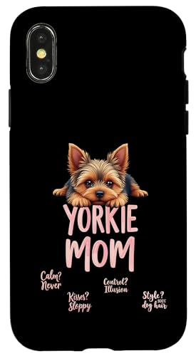Lustiger Yorkshire Terrier Mom Dog Yorkie Mama Humor Zitat Hülle für iPhone X/XS von Yorkshire Terrier Fun Designs