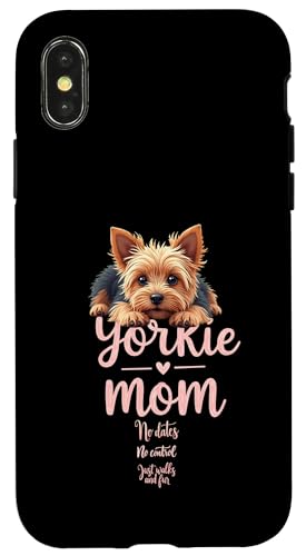 Lustiger Yorkshire Terrier Mom Dog Yorkie Mama Humor Zitat Hülle für iPhone X/XS von Yorkshire Terrier Fun Designs